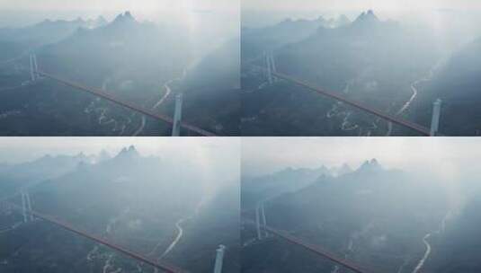 贵州省·安顺市·关岭·县·坝陵河大桥17高清在线视频素材下载