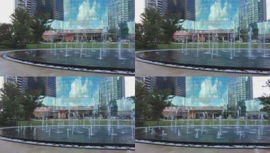上海广场喷泉实拍高清在线视频素材下载