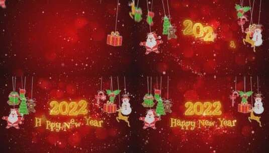 快乐的新年祝福动画高清在线视频素材下载
