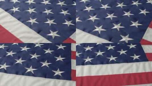 滑动特写美国国旗高清在线视频素材下载