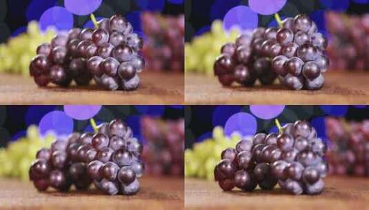 成熟的一串葡萄提子高清在线视频素材下载