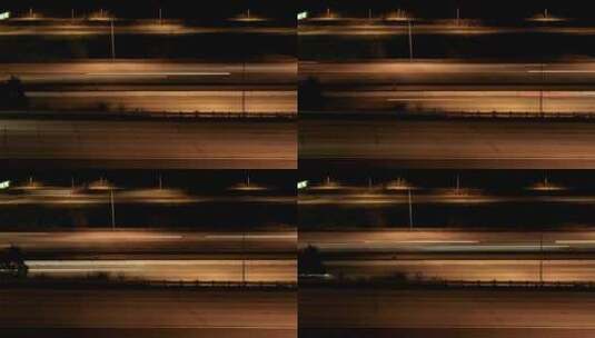 夜晚高速公路车辆延时高清在线视频素材下载