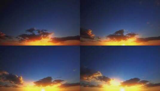 日落背景下的天空和云高清在线视频素材下载