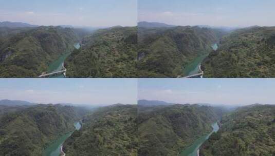 航拍贵州舞阳河风景区高清在线视频素材下载