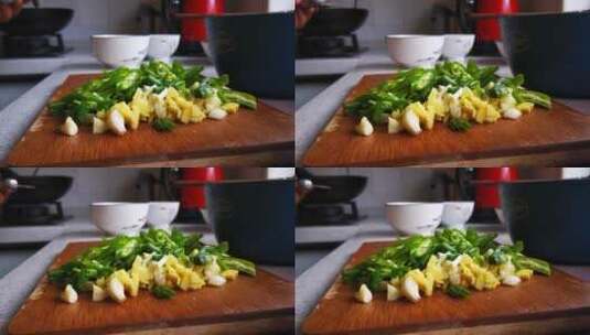 实拍厨房做菜做饭美食高清在线视频素材下载