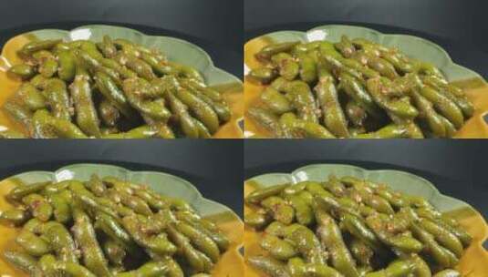 毛豆卤菜美食高清在线视频素材下载