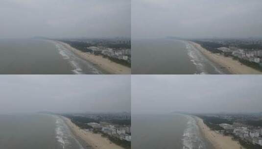 广东茂名中国第一滩景区航拍高清在线视频素材下载