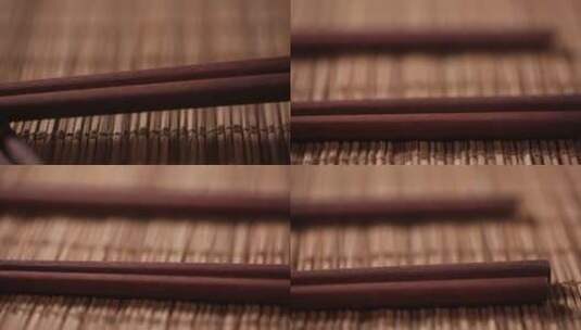 【镜头合集】木质筷子竹筷子高清在线视频素材下载