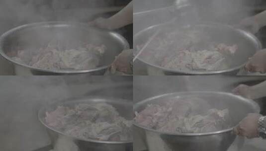 羊汤制作工艺全流程LOG高清在线视频素材下载