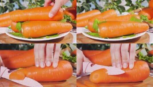 水果胡萝卜高清在线视频素材下载