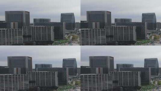 航拍广州万博CBD密集高楼群高清在线视频素材下载