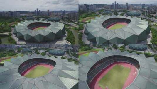 2022深圳龙岗大运会中心体育馆足球场高清在线视频素材下载