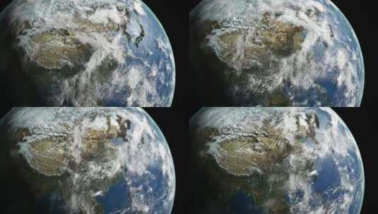 抽象延时拍摄地球大陆上空的云层动态视频高清在线视频素材下载