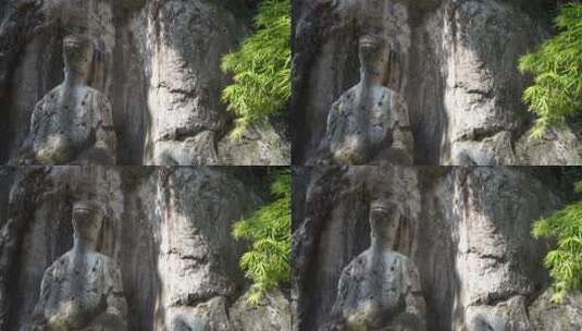 杭州吴山景区石佛院塑像高清在线视频素材下载