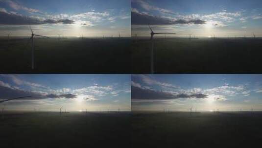 航拍风力发电站5高清在线视频素材下载