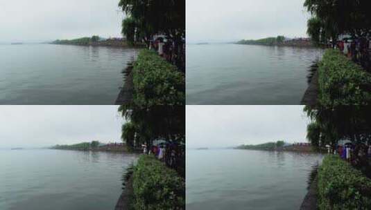 杭州西湖风景区烟雨江南高清在线视频素材下载