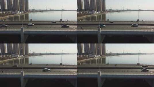 汉沽 寨上大桥 天津 滨海新区高清在线视频素材下载