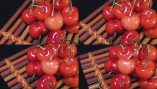 新鲜水果樱桃车厘子高清在线视频素材下载