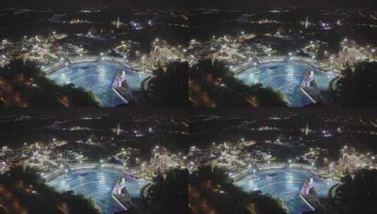 上海松江玛雅水上乐园户外泳池高清在线视频素材下载