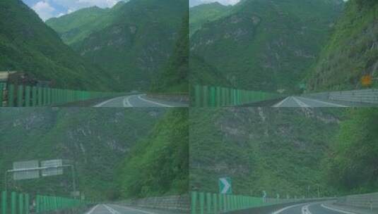 群山中的高速路高清在线视频素材下载