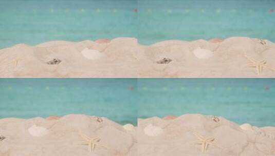 夏季假期概念玩沙子的人高清在线视频素材下载