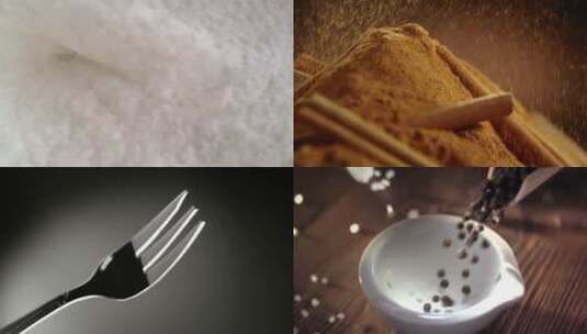 牛奶咖啡燕麦高清在线视频素材下载