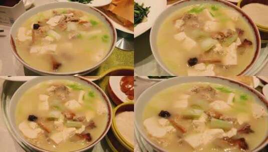 北京烤鸭之鸭架豆腐汤视频素材高清在线视频素材下载