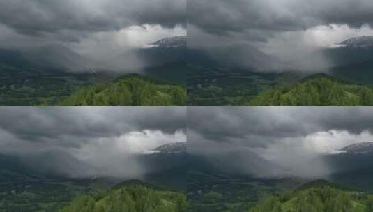 暴雨来临前的喀纳斯高清在线视频素材下载