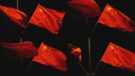红旗飘扬  国庆高清在线视频素材下载