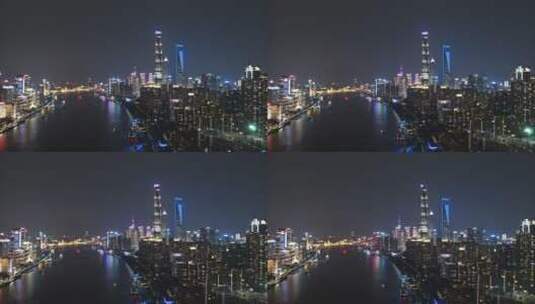 4K上海夜景航拍高清在线视频素材下载
