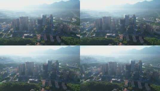 杭州桐庐县城市风光高清在线视频素材下载