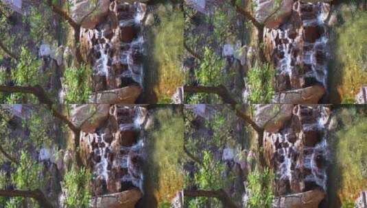 山体公园森林溪流小溪溪水流流自然景观 4k高清在线视频素材下载