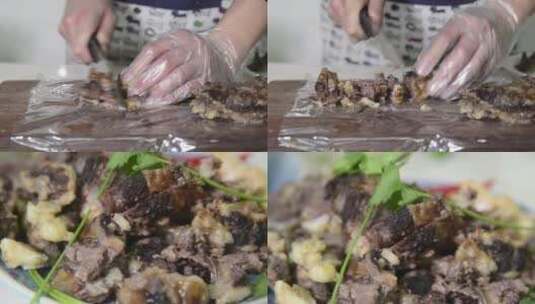 切牛肉五香牛腩美食实拍视频高清在线视频素材下载