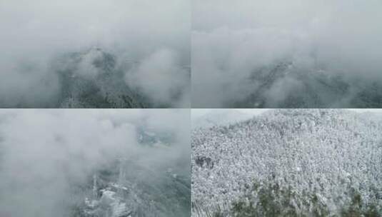 合集冬天森林雪景4K航拍高清在线视频素材下载