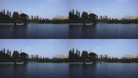 公园里的湖面高清在线视频素材下载