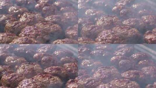 烤架上的牛排西餐西式西餐厅烤肉升格炭烤高清在线视频素材下载