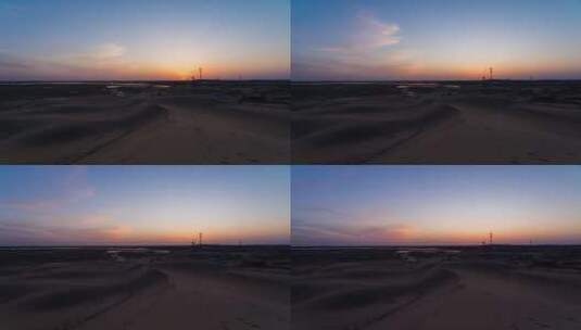 中国内蒙古鄂尔多斯库布齐沙漠的延时视频高清在线视频素材下载