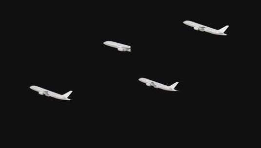 带透明通道的三维飞机视频素材高清在线视频素材下载