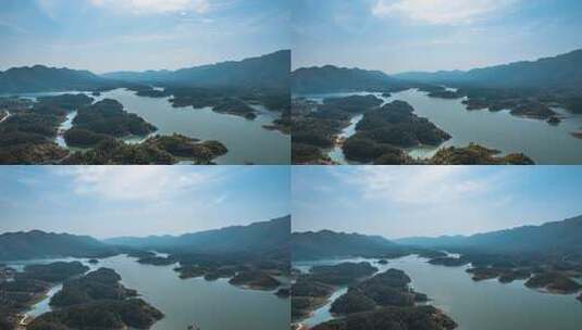 8K自然风光湖北仙岛湖山水湖泊航拍延时高清在线视频素材下载
