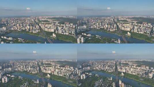 南宁城市空境航拍大景高清在线视频素材下载