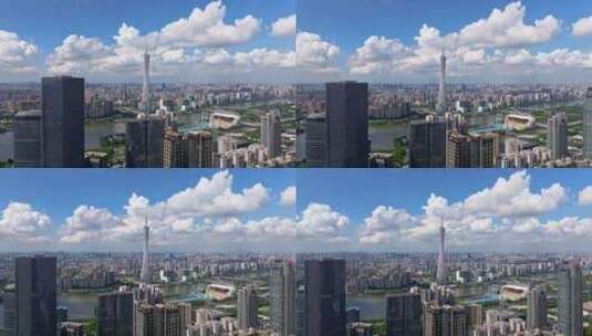 广州塔珠江新城高清航拍高清在线视频素材下载