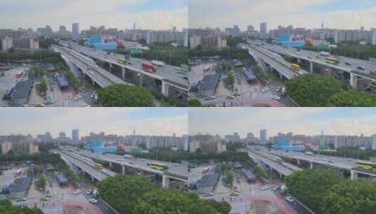 广州绕城高速航拍高清在线视频素材下载