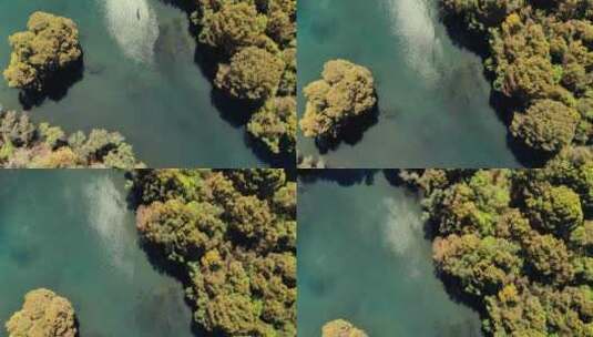无人机：墨西哥的泻湖高清在线视频素材下载