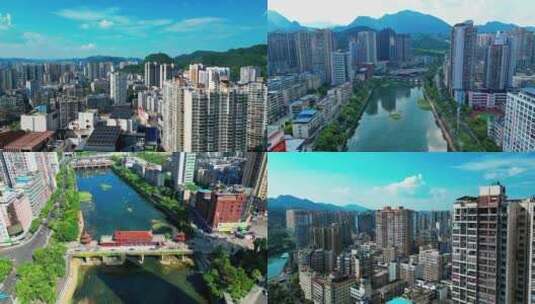 都匀城市建筑多镜头高清在线视频素材下载