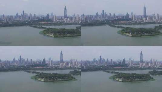 江苏南京玄武湖4A景区航拍高清在线视频素材下载