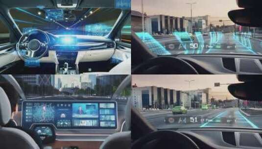 【合集】智能驾驶自动驾驶新能源汽车高清在线视频素材下载