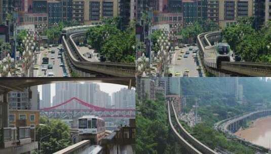 重庆繁忙发达的轨道交通高清在线视频素材下载