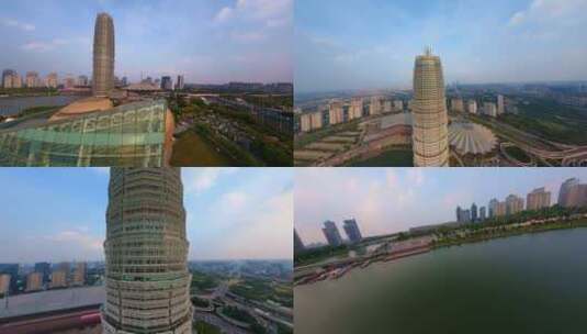 【fpv】穿越千玺广场河南艺术中心2高清在线视频素材下载