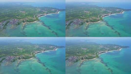 航拍海南环岛公路海洋森林海岸与海岸线航拍高清在线视频素材下载