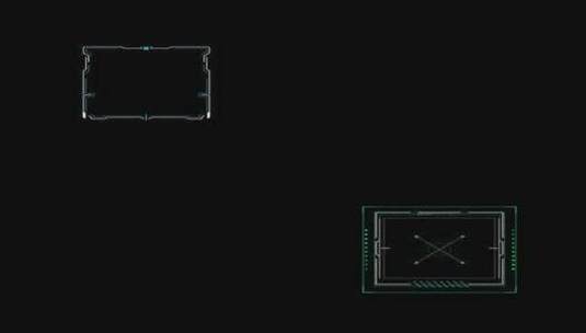 科技HUD方形设计未来屏幕合成素材高清在线视频素材下载